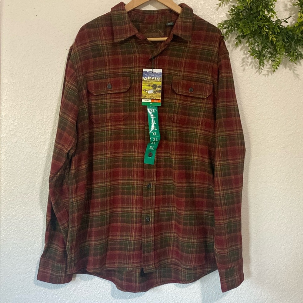 Orvis Big Bear Flannel Shirt Size XL